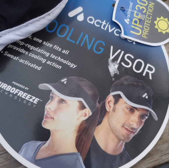 NWT Activ cool Unisex Fly-by Visor UPF Protection black - Picture 2 of 7